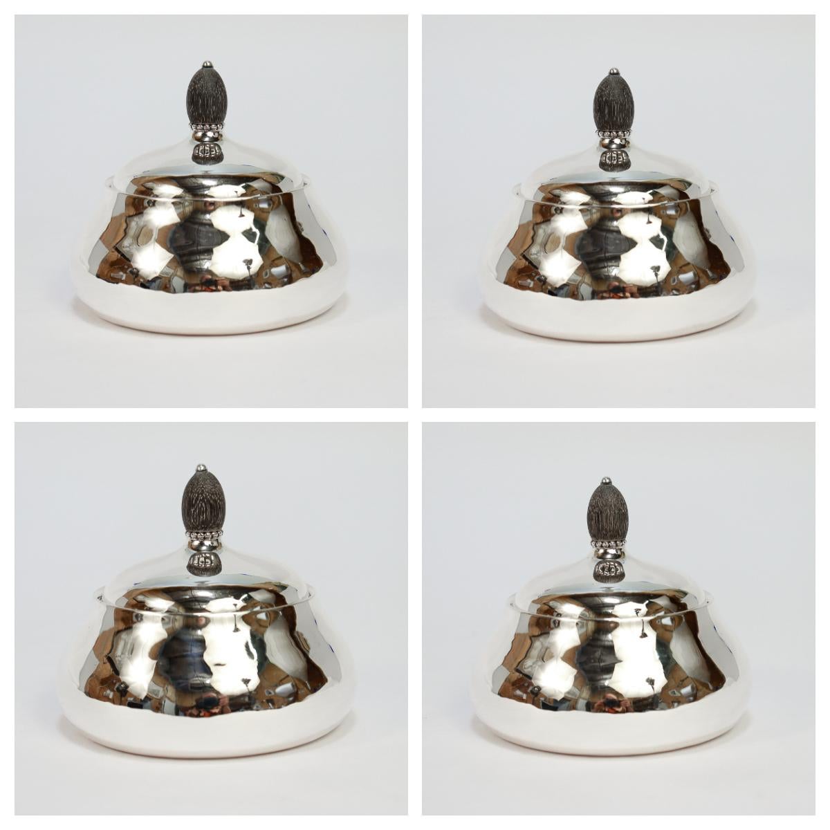 Antikes Georg Jensen Sterling Silber Teeservice Nr. 80A im Angebot 11