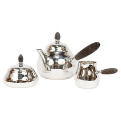 Antikes Georg Jensen Sterling Silber Teeservice Nr. 80A