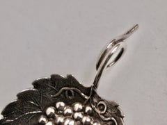 Antique George 111 Grape and Vine Caddy Spoon  1807 Birmingham Joseph Willmore