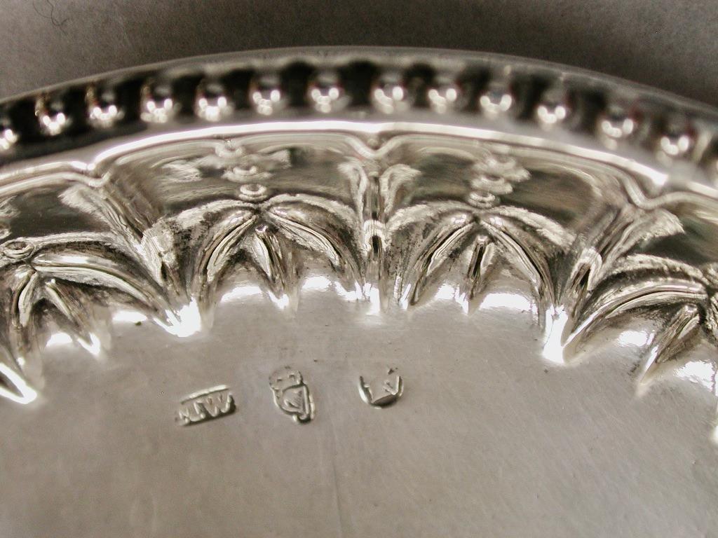 Late 18th Century Antique George 111 Irish Silver Counter Tray dated circa 1770 Assayed In Dublin For Sale