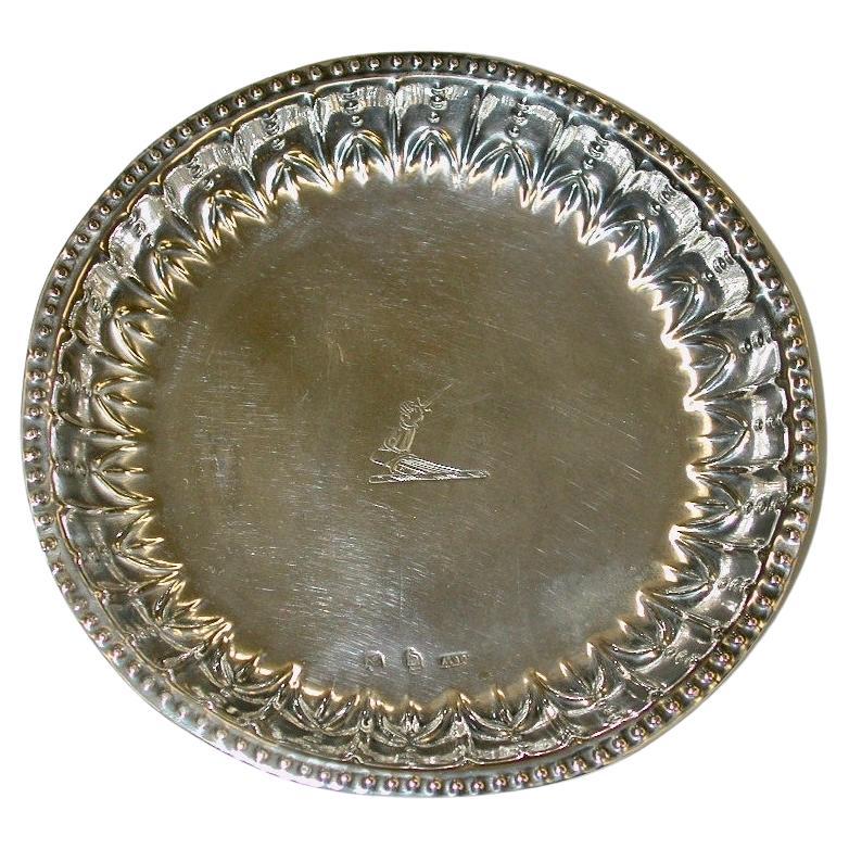 Antique George 111 Irish Silver Counter Tray dated circa 1770 Assayed In Dublin For Sale