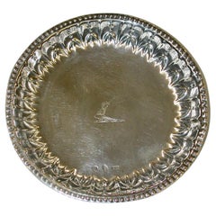 Antike George 111 irischen Silber Theke Tablett aus circa 1770 geprüft in Dublin