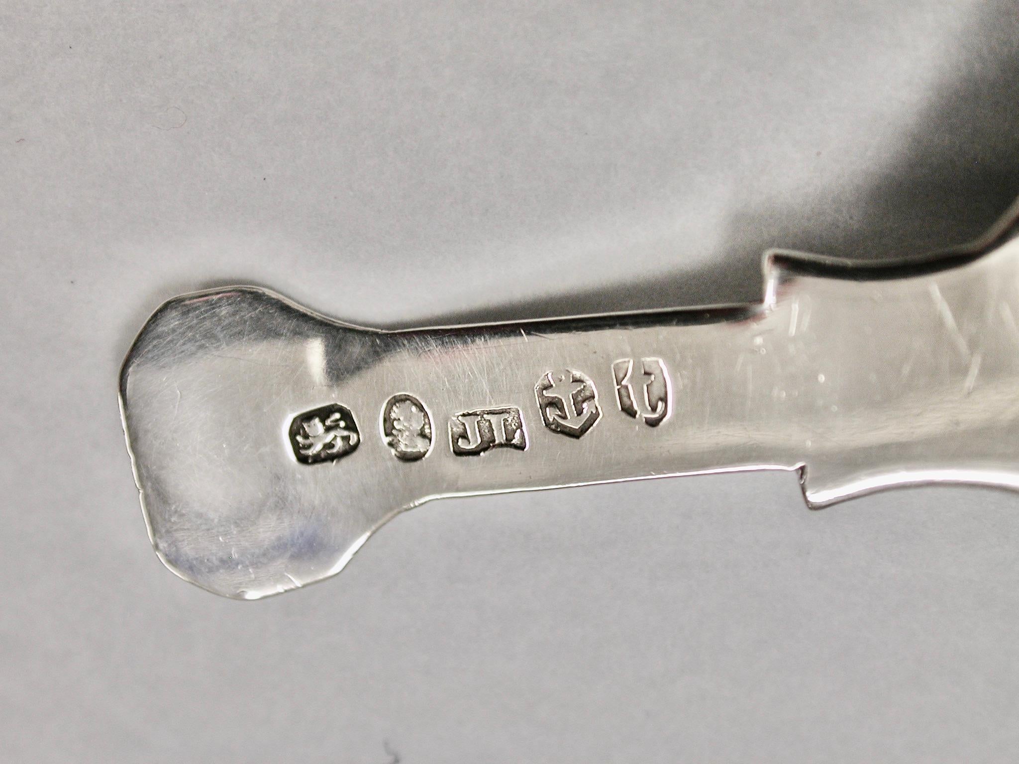 Antigua Cuchara para Té George 111 Silver Bright Cut Fechada en 1817 Inglés en venta