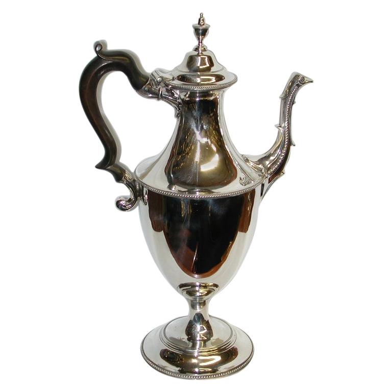 Antique George 111 Silver Coffee Pot, London,George Smith 11, Dated 1782