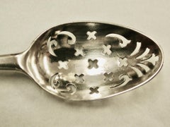 Antique George 111 Silver Mote Spoon Dated Circa 1760 James Marson London