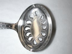 Antique George 111 Silver Pierced & Engraved Tea Caddy Spoon Dated 1796