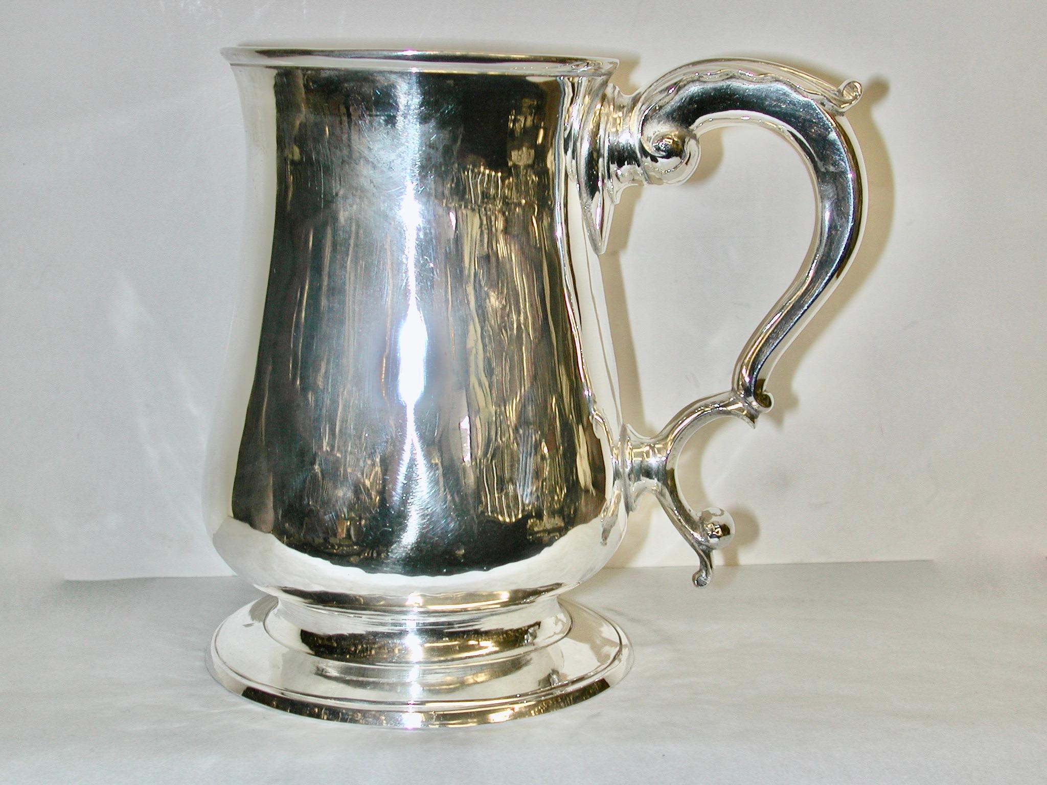 Late 18th Century Antique George 111 Silver Quart Tankard Dated 1779 Jasper Kelly London