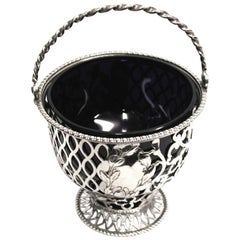 Antique George 111 Silver Sugar Basket, Dated 1769, Aldridge & Green, London
