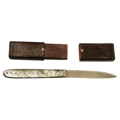 Antique George 111 Silver & M.O.Pearl Travelling Folding Fruit Knife, circa 1800