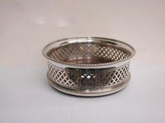 Antique George 111 Silver Wine Coaster  1798 William Allen 111 London