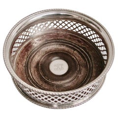 Antique George 111 Silver Wine Coaster  1798 William Allen 111 London