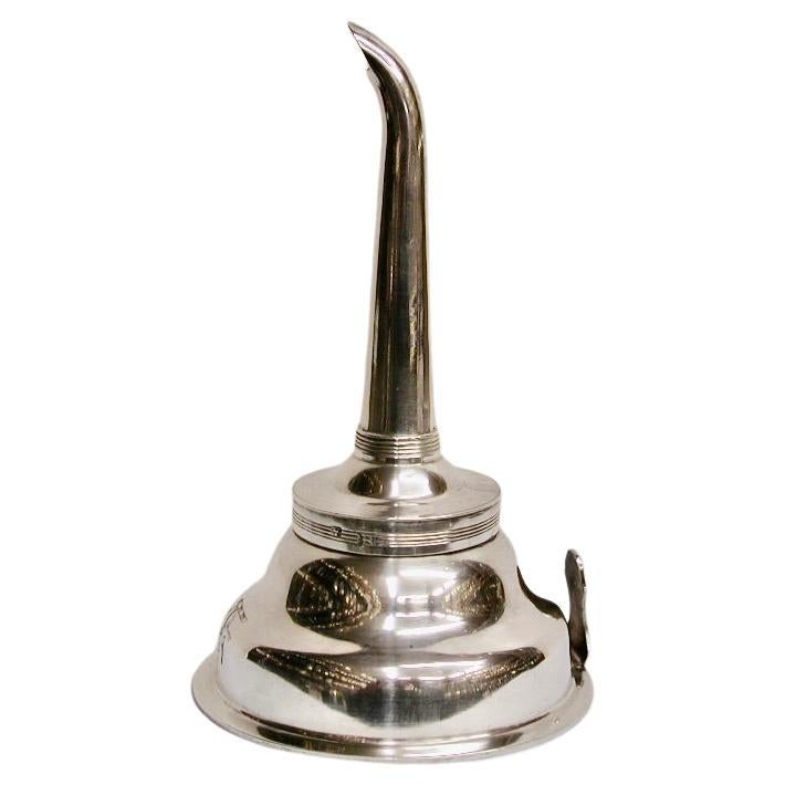 Antiguo embudo para vino George 111 Silver Fechado en 1793 Londres Alexander Field