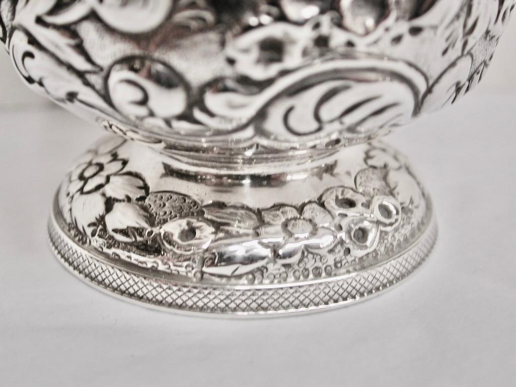 George IV Antique George 1V Embossed Silver Christening mug Dated 1828 London William King