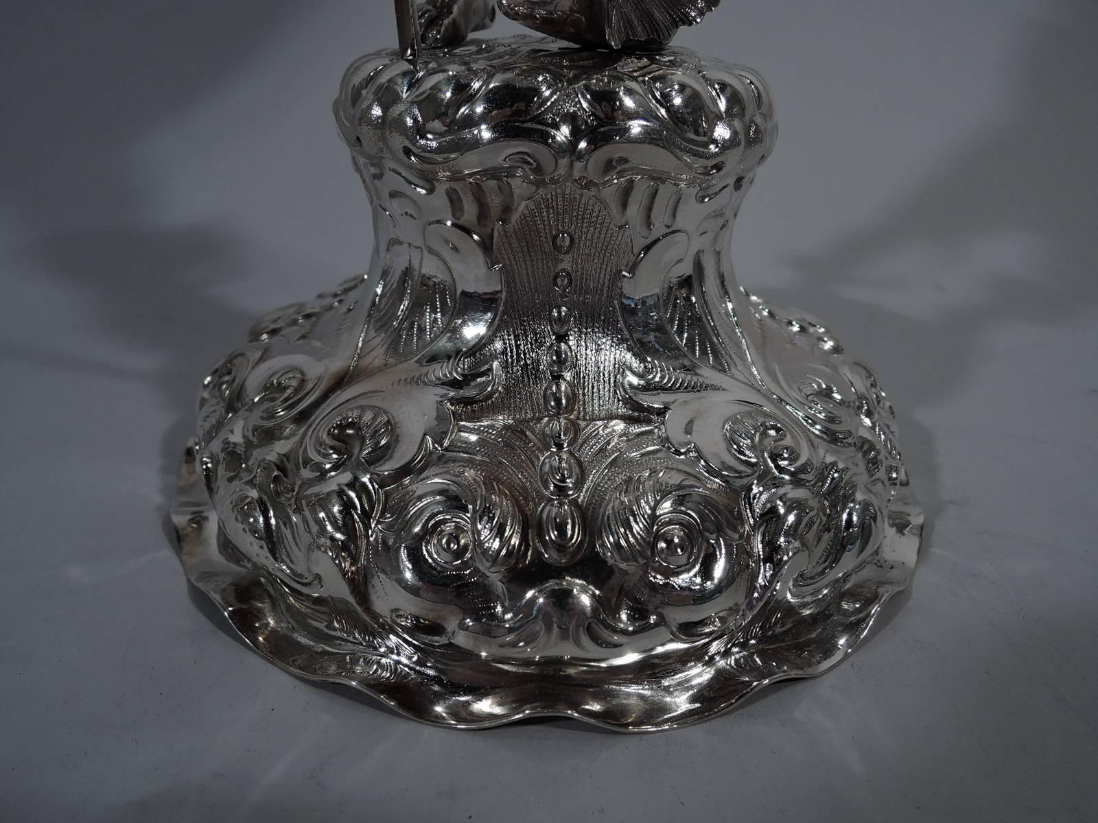 Antique George Fox Sterling Silver Neptune Centerpiece Compotes  5