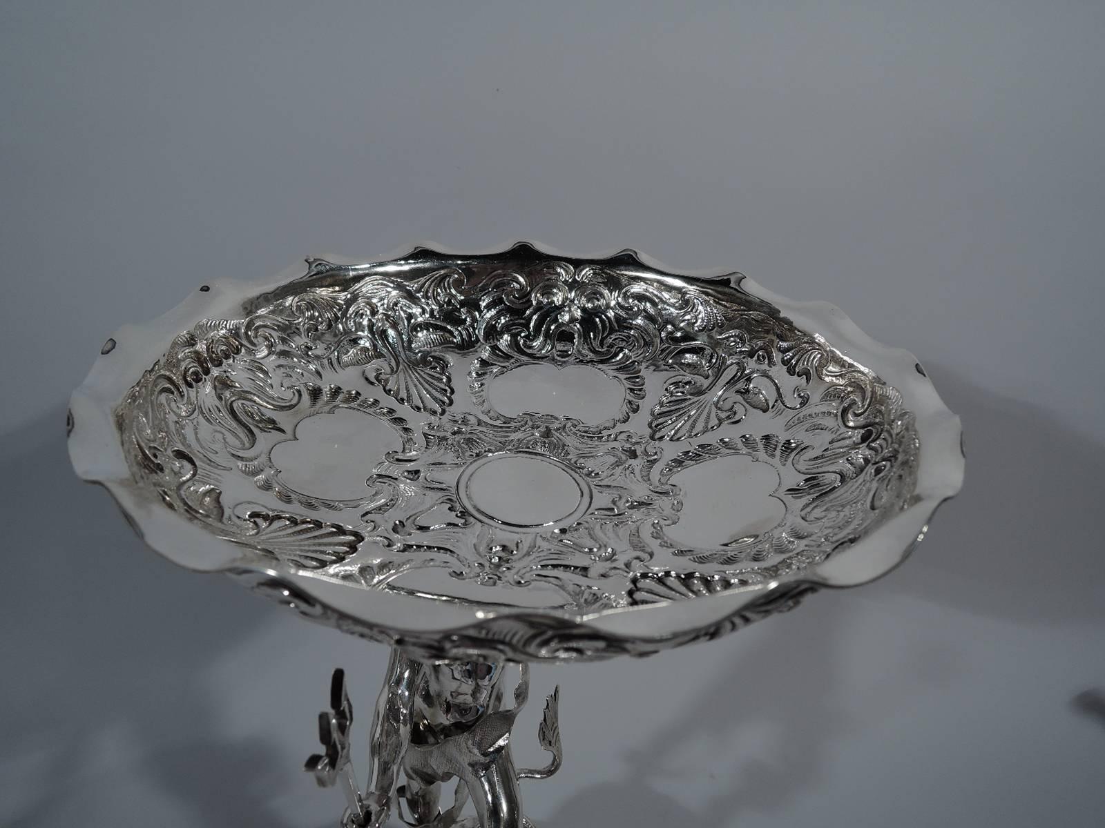 Antique George Fox Sterling Silver Neptune Centerpiece Compotes  3
