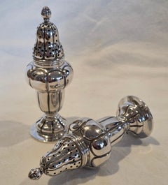 Antique George H. German Sterling Silver Sugar Shakers - Matched Pair