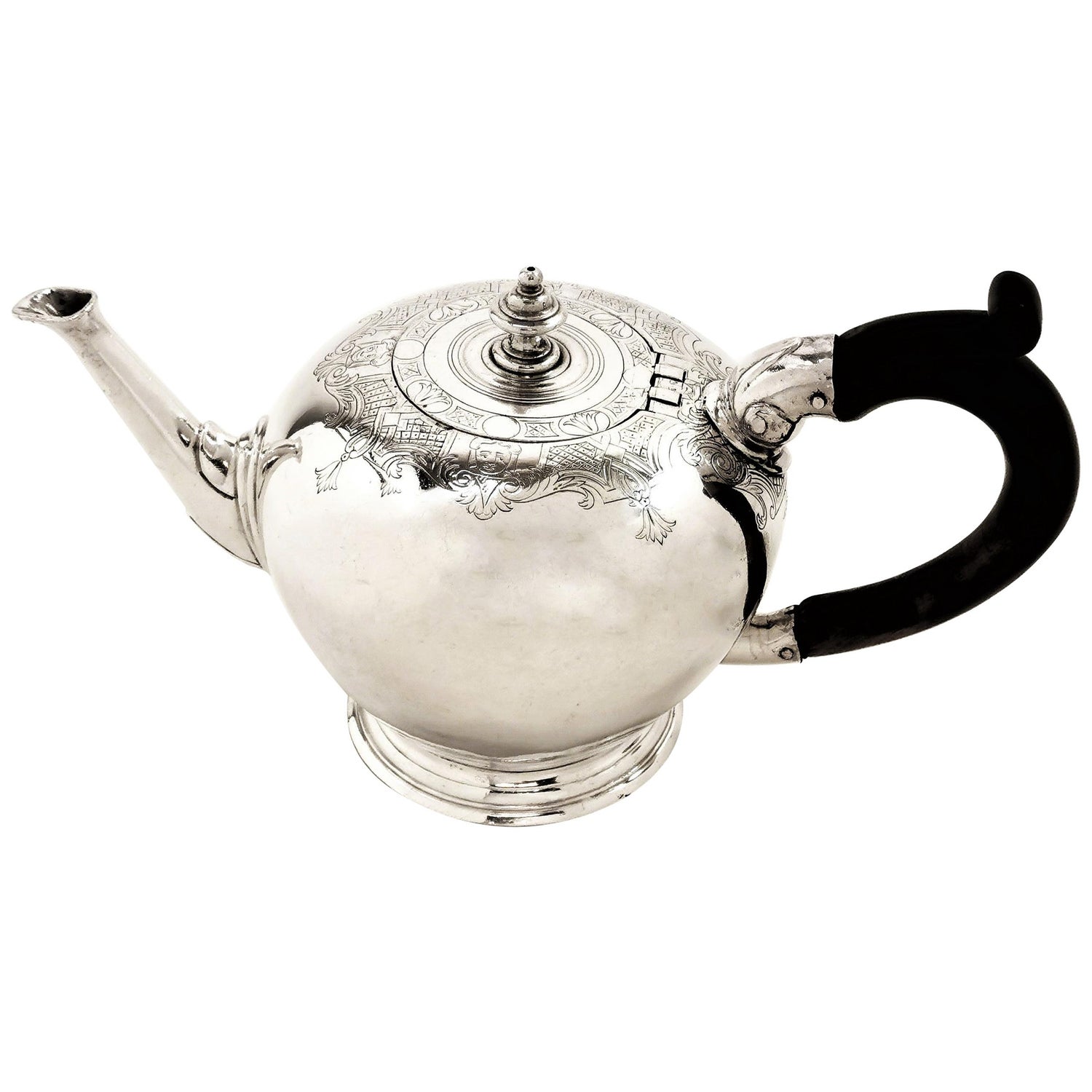 Antique George I Bachelor Solid Silver Teapot 1723 Early Georgian, 18th Century