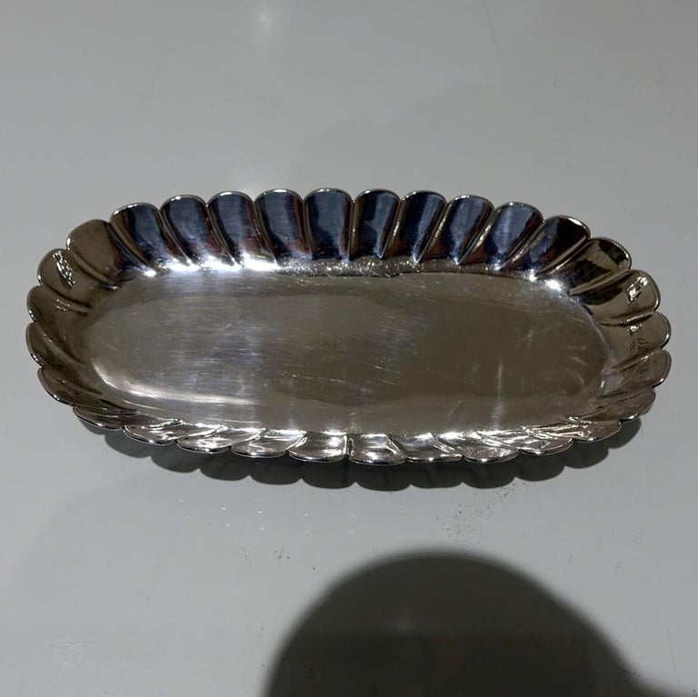 Antique I Britannia Silver Spoon Tray London 1714 Thos Farren