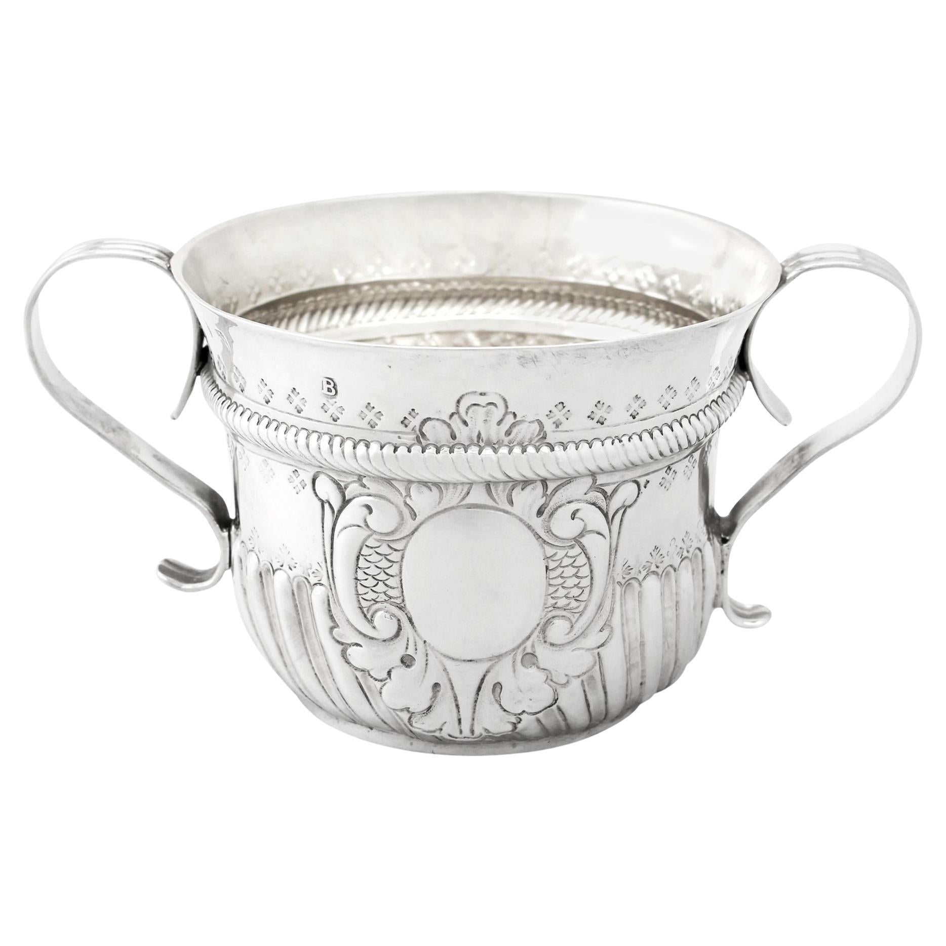 Antique George I Britannia Standard Silver Porringer