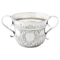 Antique George I Britannia Standard Silver Porringer