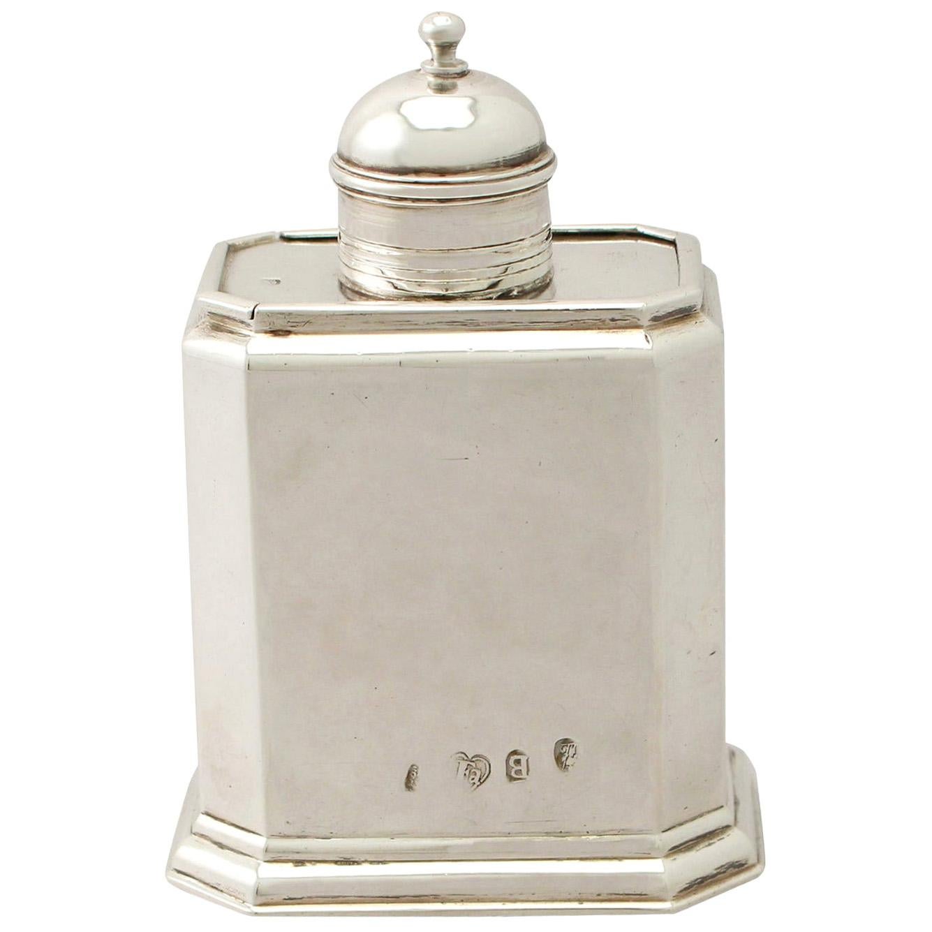 Antique George I Britannia Standard Silver Tea Caddy