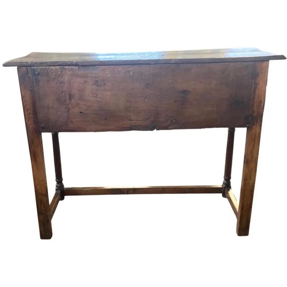 17th Century Antique George I English Oak Console Table, 1700s For Sale