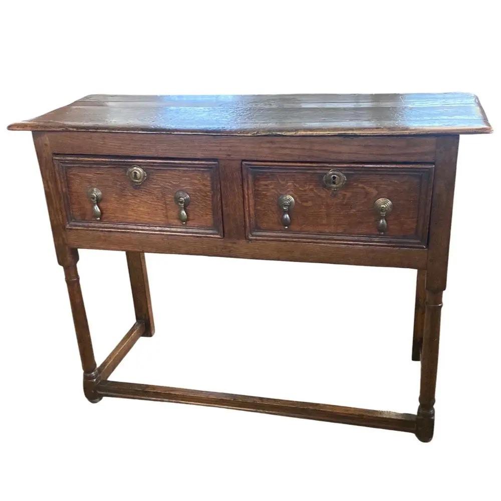 Antique George I English Oak Console Table, 1700s For Sale 1
