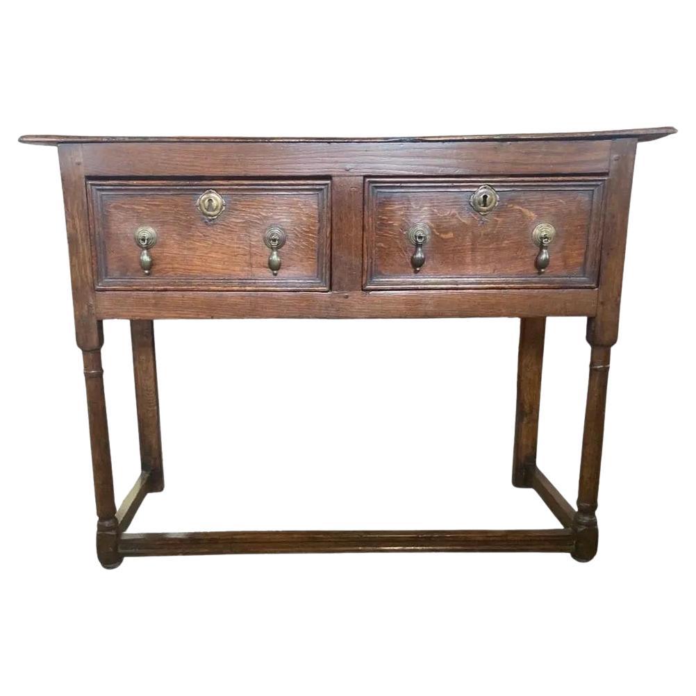 Antique George I English Oak Console Table, 1700s