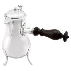 Antique George I French Silver Side-Handled Chocolate Pot