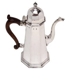 Antique George I Octagonal Silver Coffee Pot 1719 18th Century