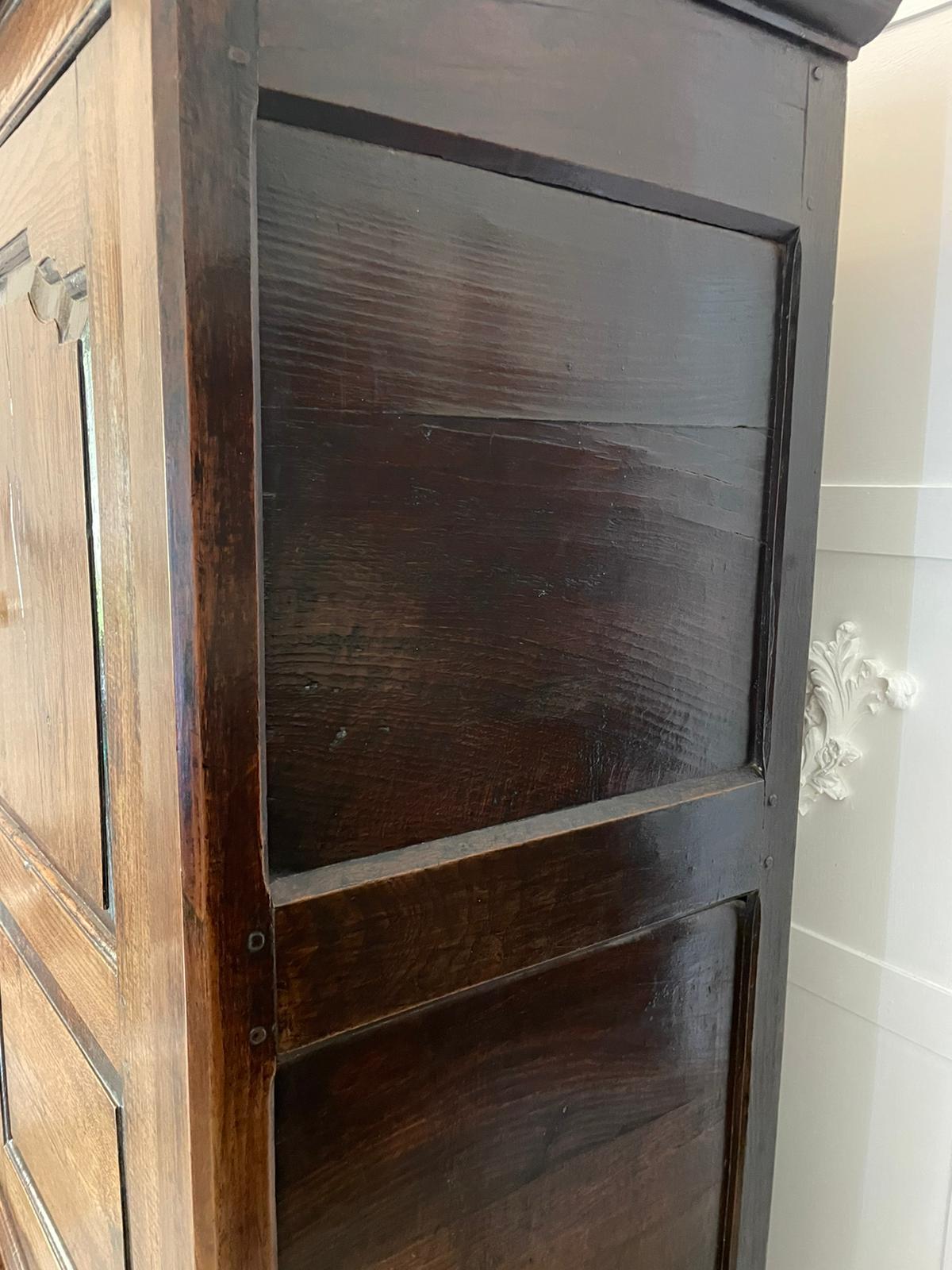Early 18th Century Antique George I Quality Oak Livery Cupboard For Sale