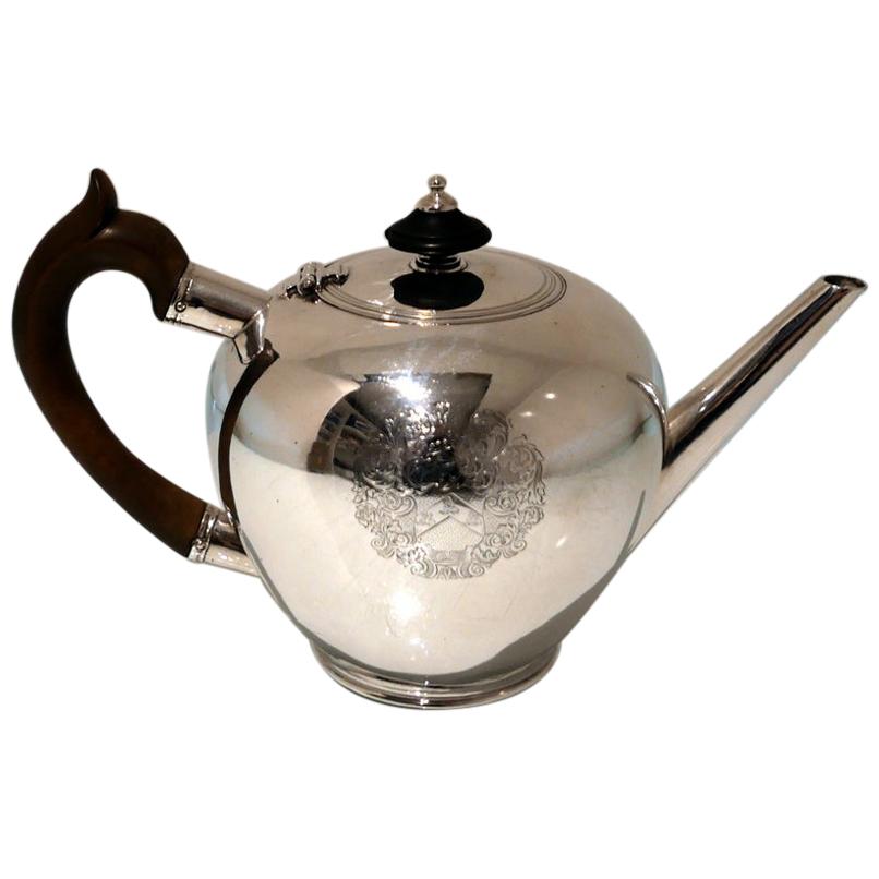 Antique George I Silver Teapot Dublin 1715 Thomas Walker For Sale