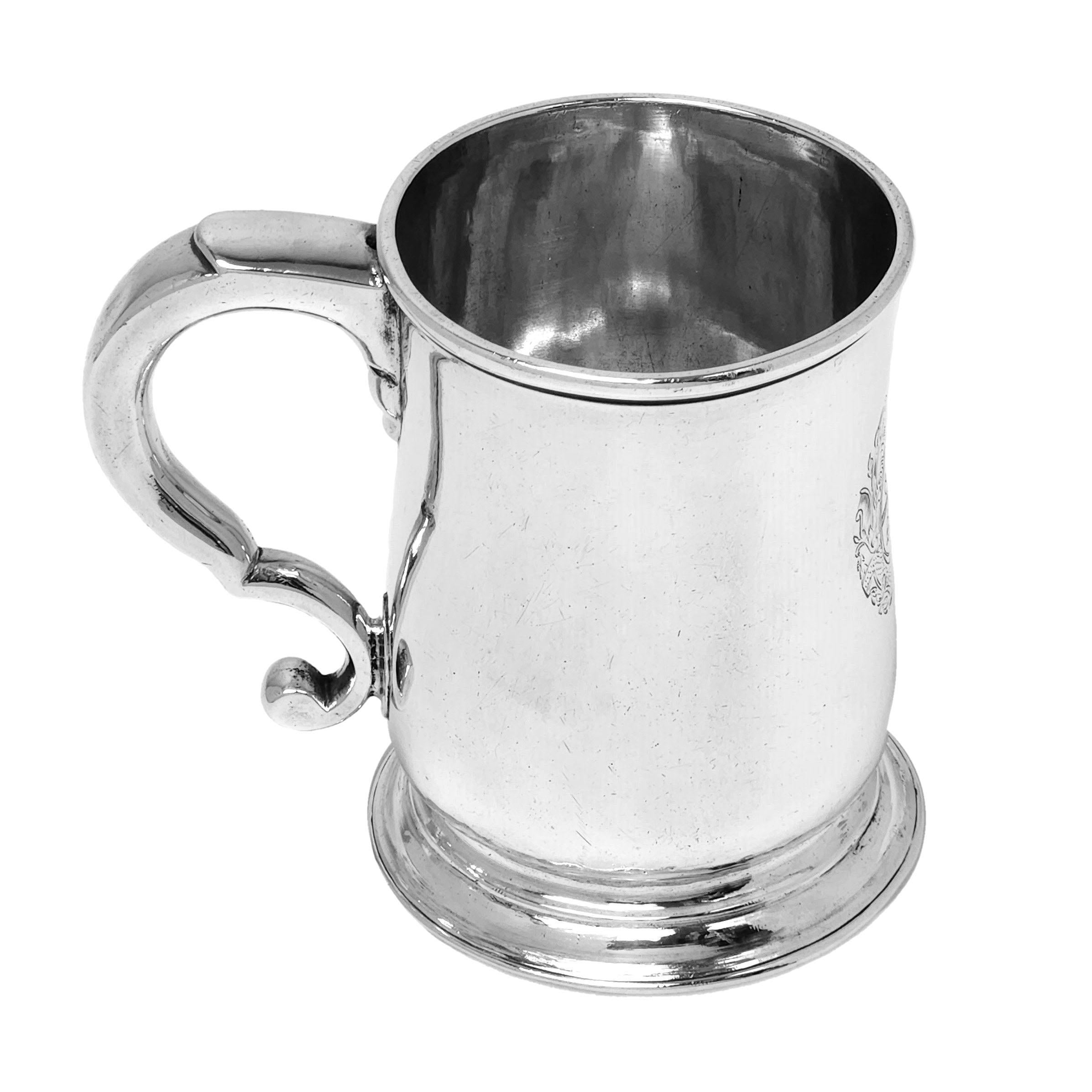 silver beer mug