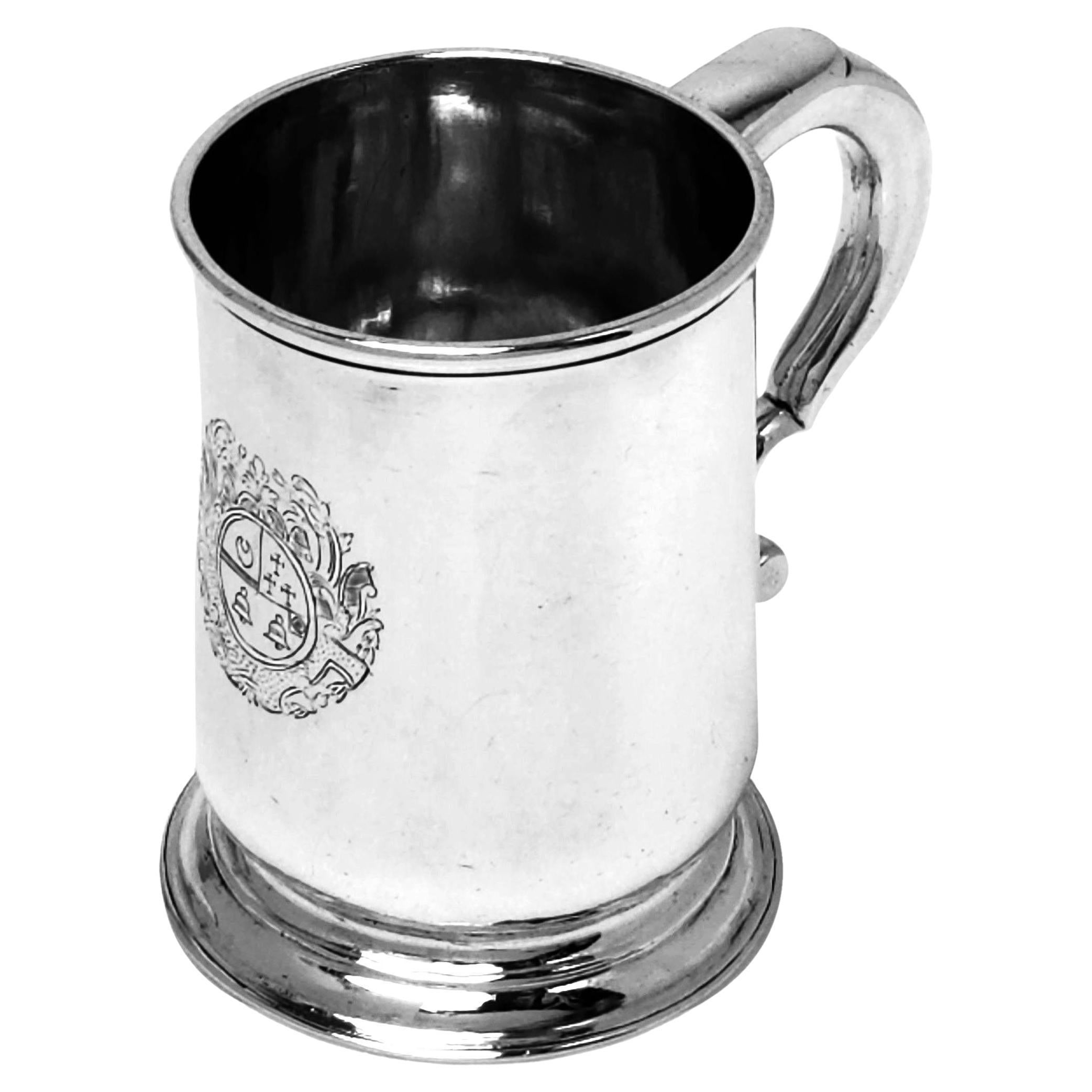Antique George I Sterling Silver 1/2 Pint Mug 1722