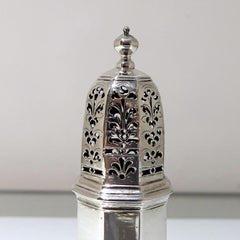 Antique George I Sterling Silver Sugar Caster London 1724 Thomas Bamford