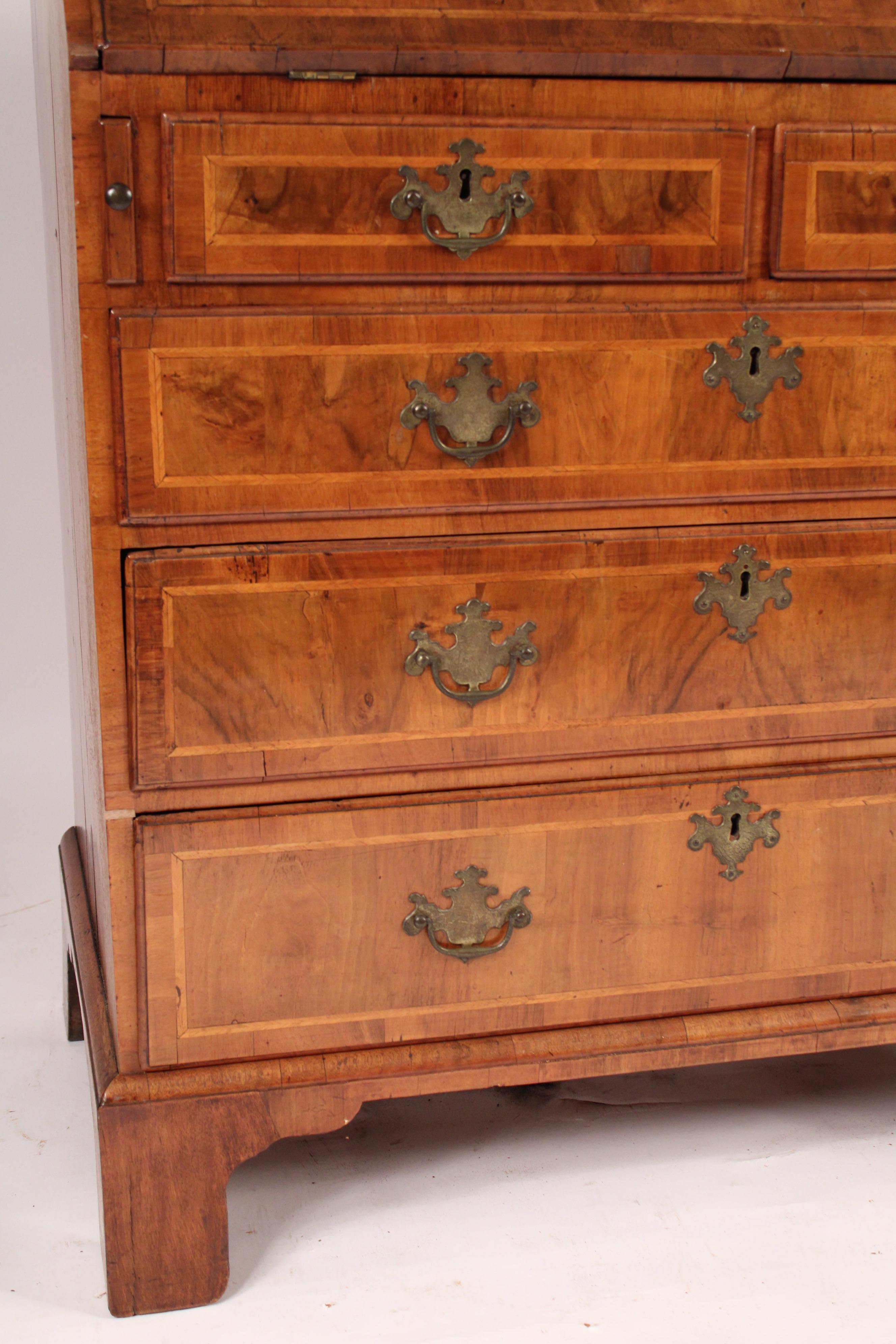 Antique George I Style Walnut Slant Top Desk 3