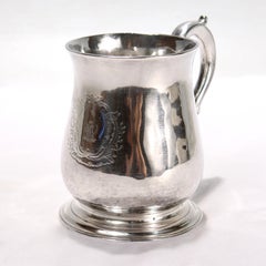 Ancienne tasse en argent sterling George II du 18ème siècle Richard Gurney &amp; Thomas Cook