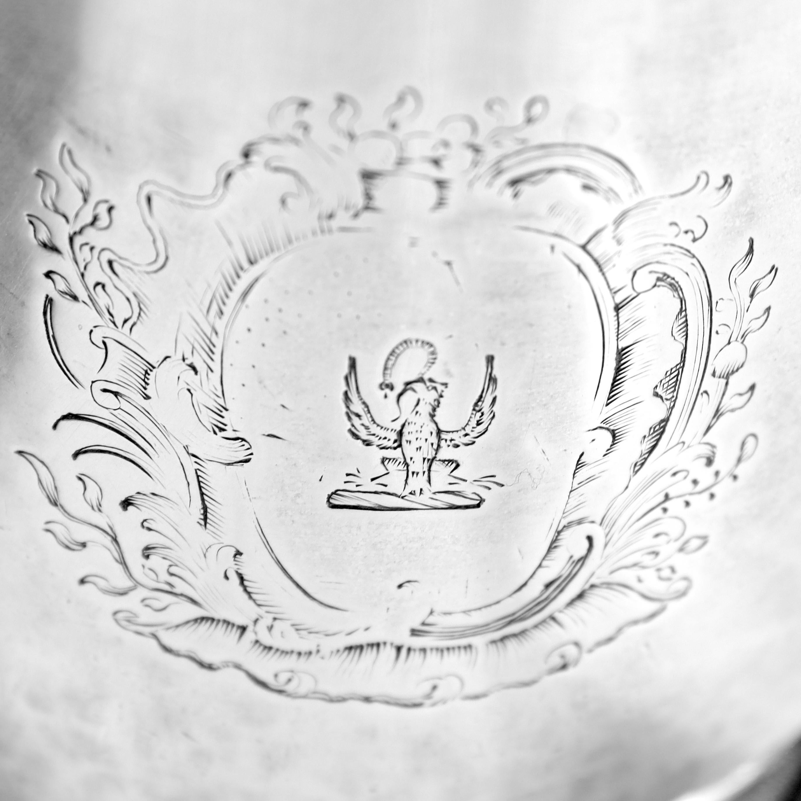 Antique George II 18th Century Richard Gurney & Thomas Cook Sterling Silver Mug For Sale 2