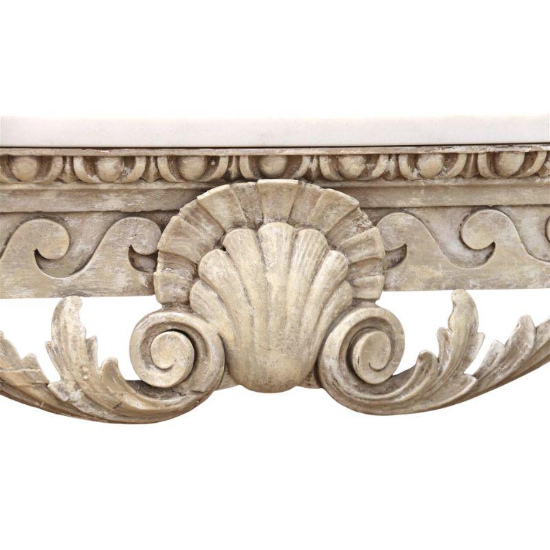 Antique George II Carved Marble Top Console Table In Good Condition For Sale In Locust Valley, NY