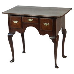 Antique George II English Oak Lowboy Side Table, Circa 1740s