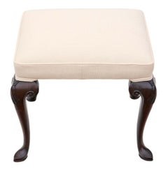 Antiker Mahagoni-Hocker aus der George-II-Periode aus der Mitte des 18. Jahrhunderts von Qualitätshandwerkern