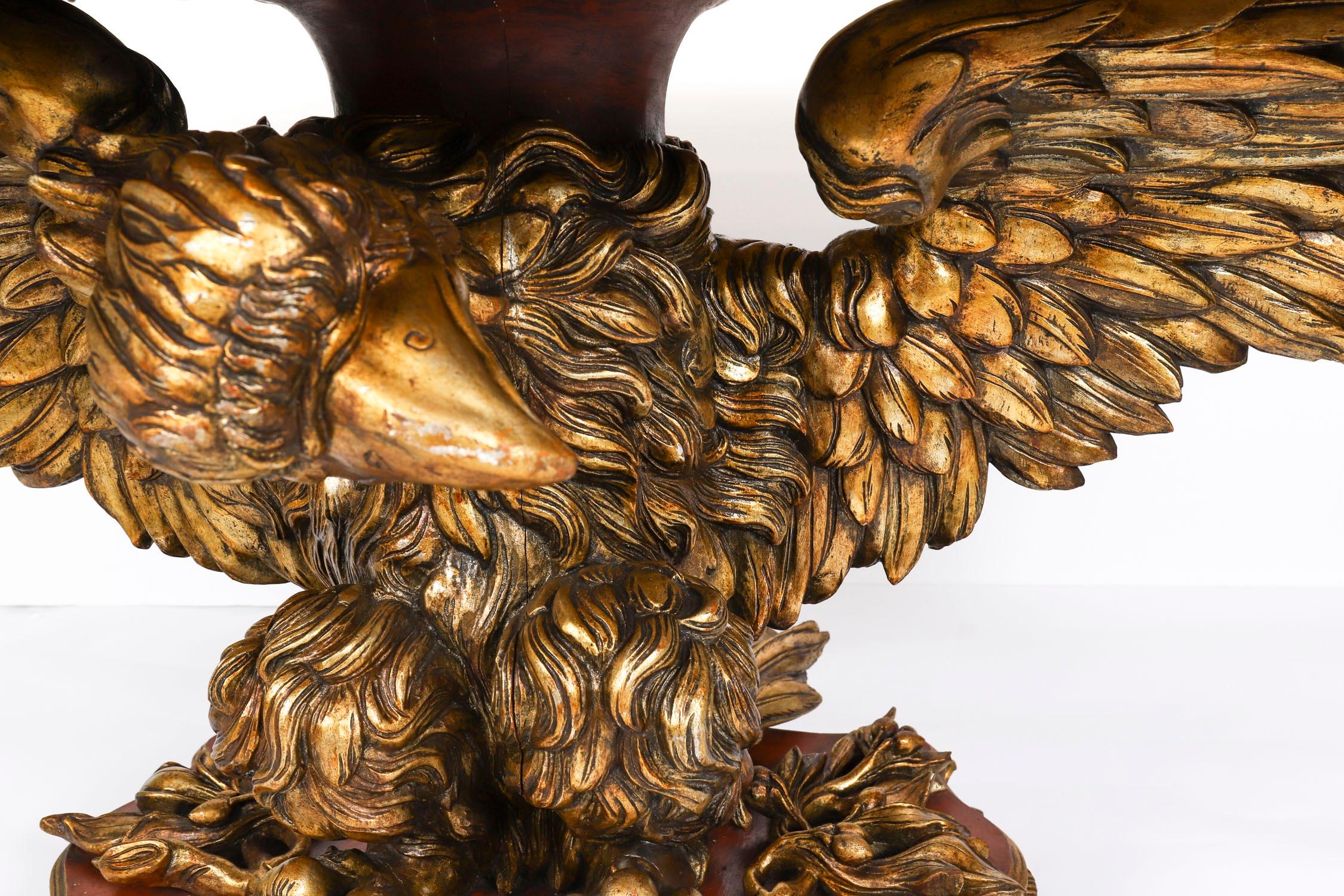 Antiker George II Revival Rouge Marmor gekrönt Eagle Centre Table 20. im Angebot 4