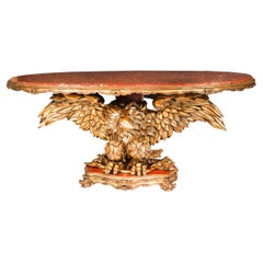 Antiker George II Revival Rouge Marmor gekrönt Eagle Centre Table 20.