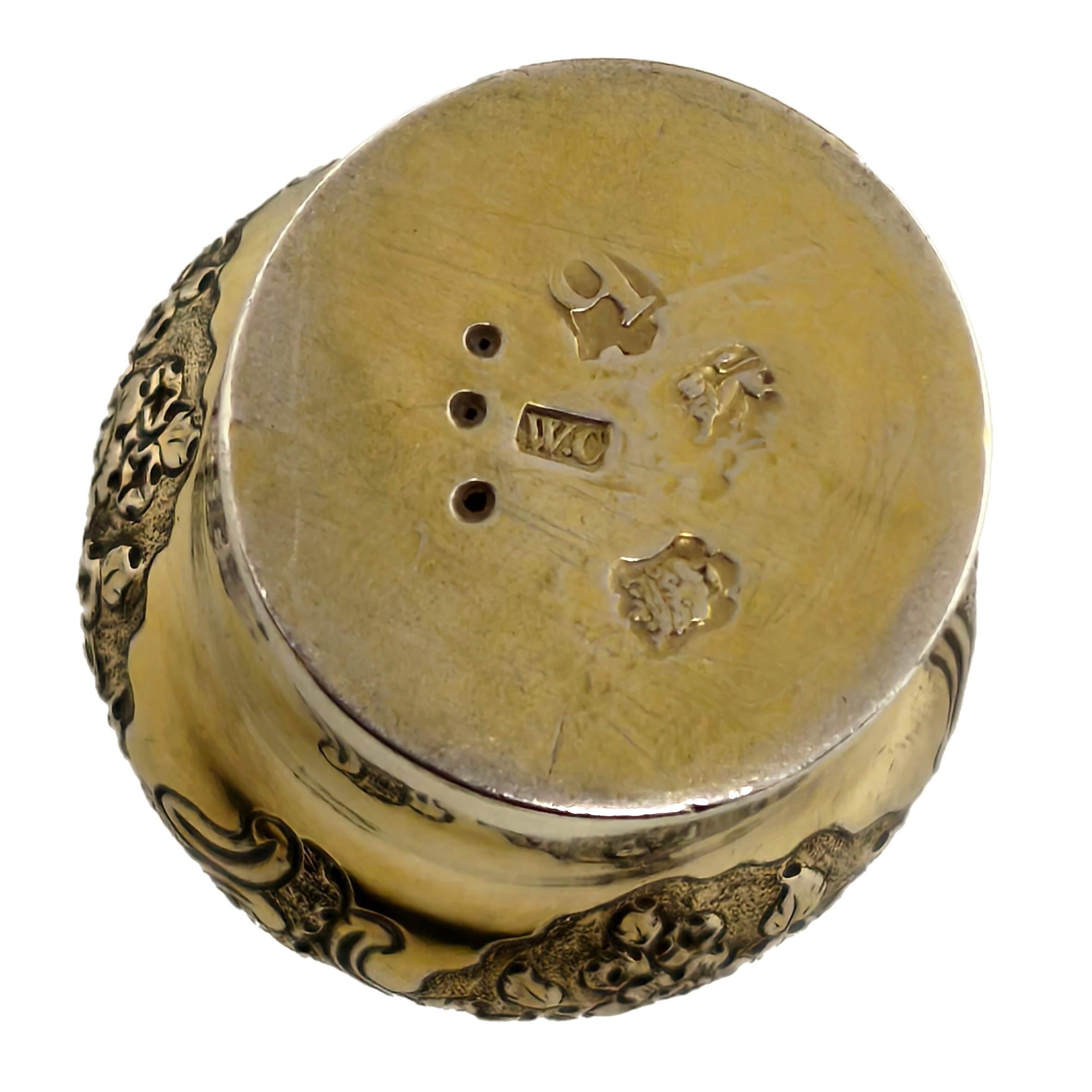 Antike George II Silber vergoldet Tintenfass Tintenfass Schreibtisch Tidy 1752 18. im Angebot 3