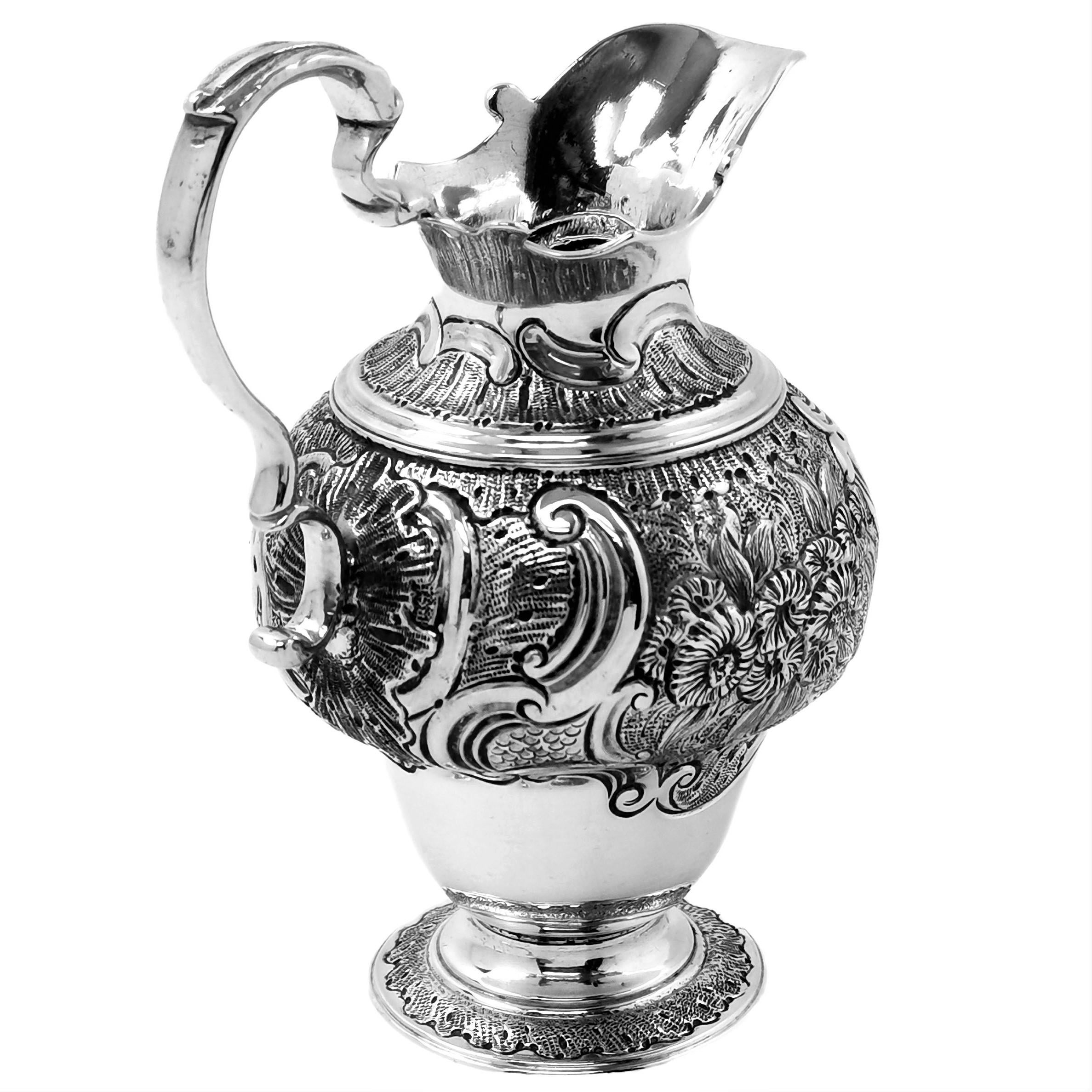 antique silver milk jug