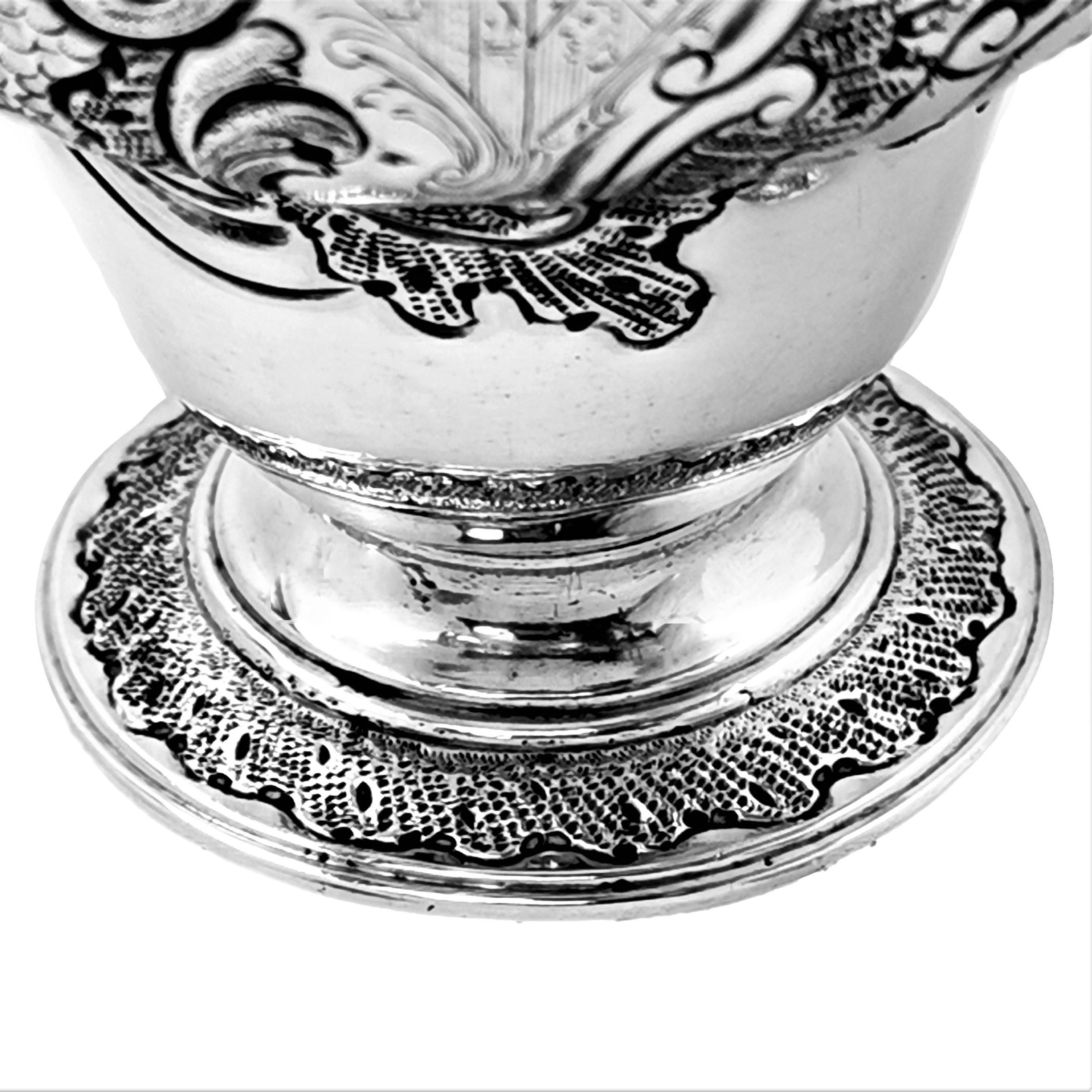 Antique George II Sterling Silver Cream Jug / Milk Jug c 1750 18th Century 4