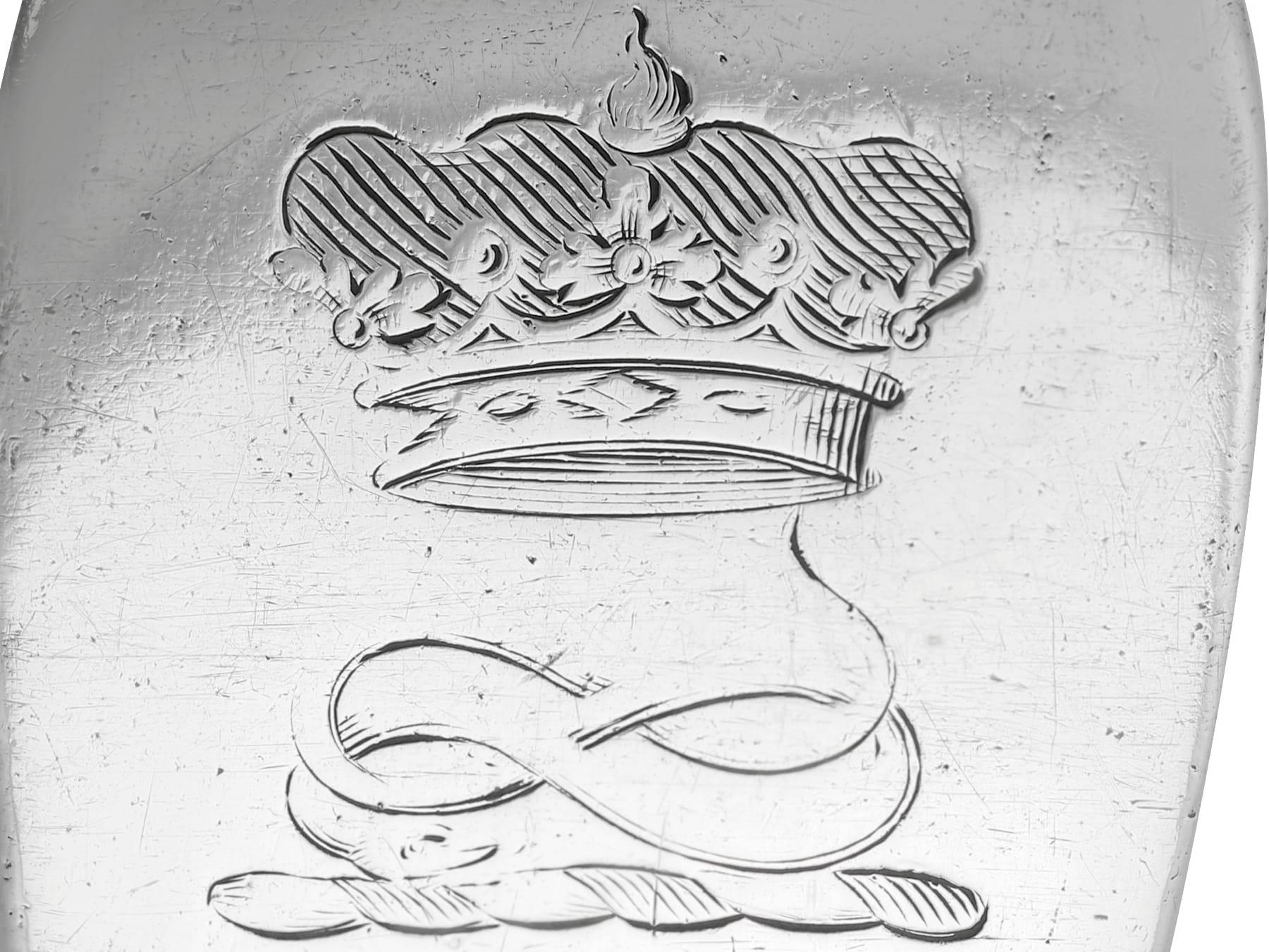 Antique George II Sterling Silver Hanoverian Pattern Soup Ladle 1