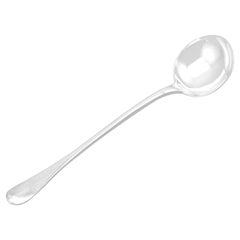 Antique George II Sterling Silver Hanoverian Pattern Soup Ladle