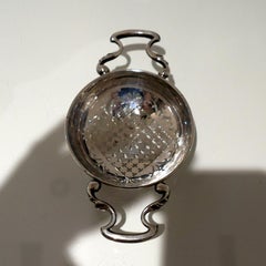 Antique George II Sterling Silver Lemon Strainer, circa 1735