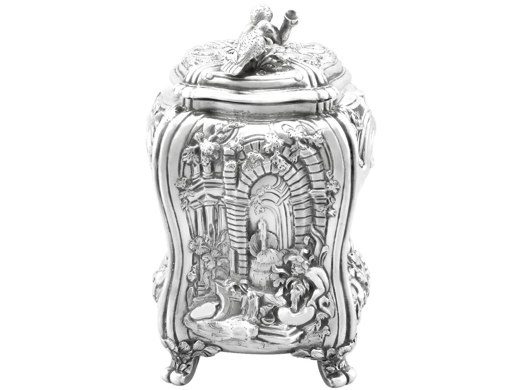 British Georgian Sterling Silver Tea Caddies For Sale